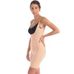 Wear Your Own Bra Bodysuit Shaper With Targeted Double Front Panel Nude