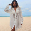 Lace Crochet Bikini Cover-Up Dress - Summer Beachwear for Women