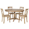 5-Piece Modern Dining Set: Round Table & 4 Chairs for Kitchen/Dining