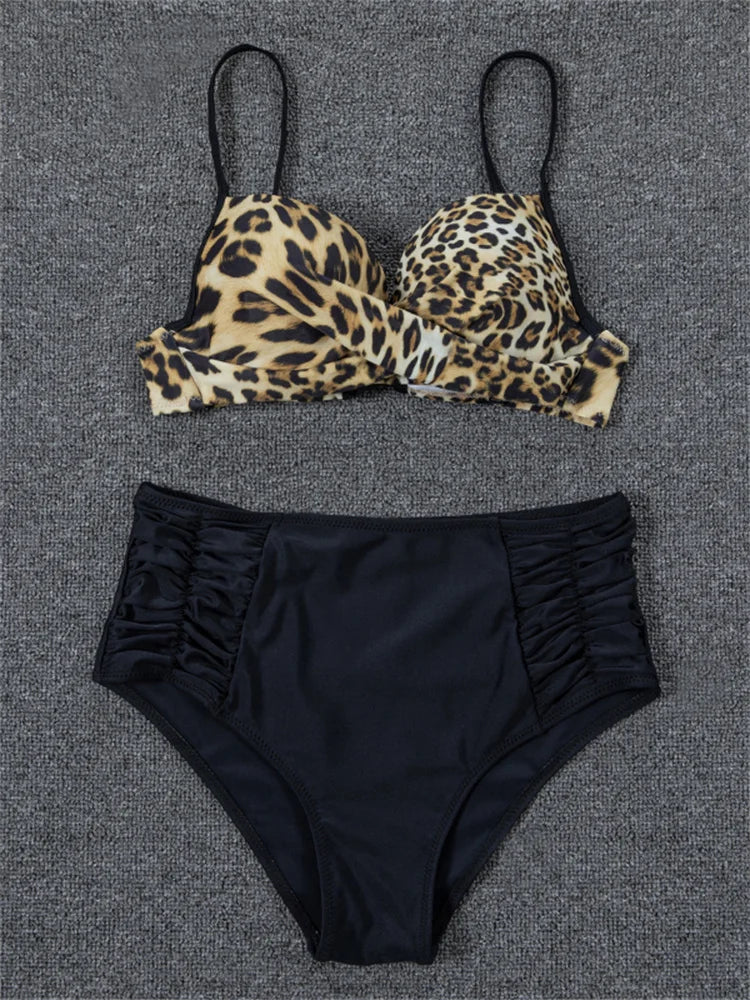 Printed Push-Up Bikini Set - Brazilian Summer Beachwear