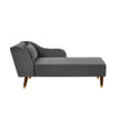 Grey Velvet Modern Chaise Lounge Chair with Plush Upholstery