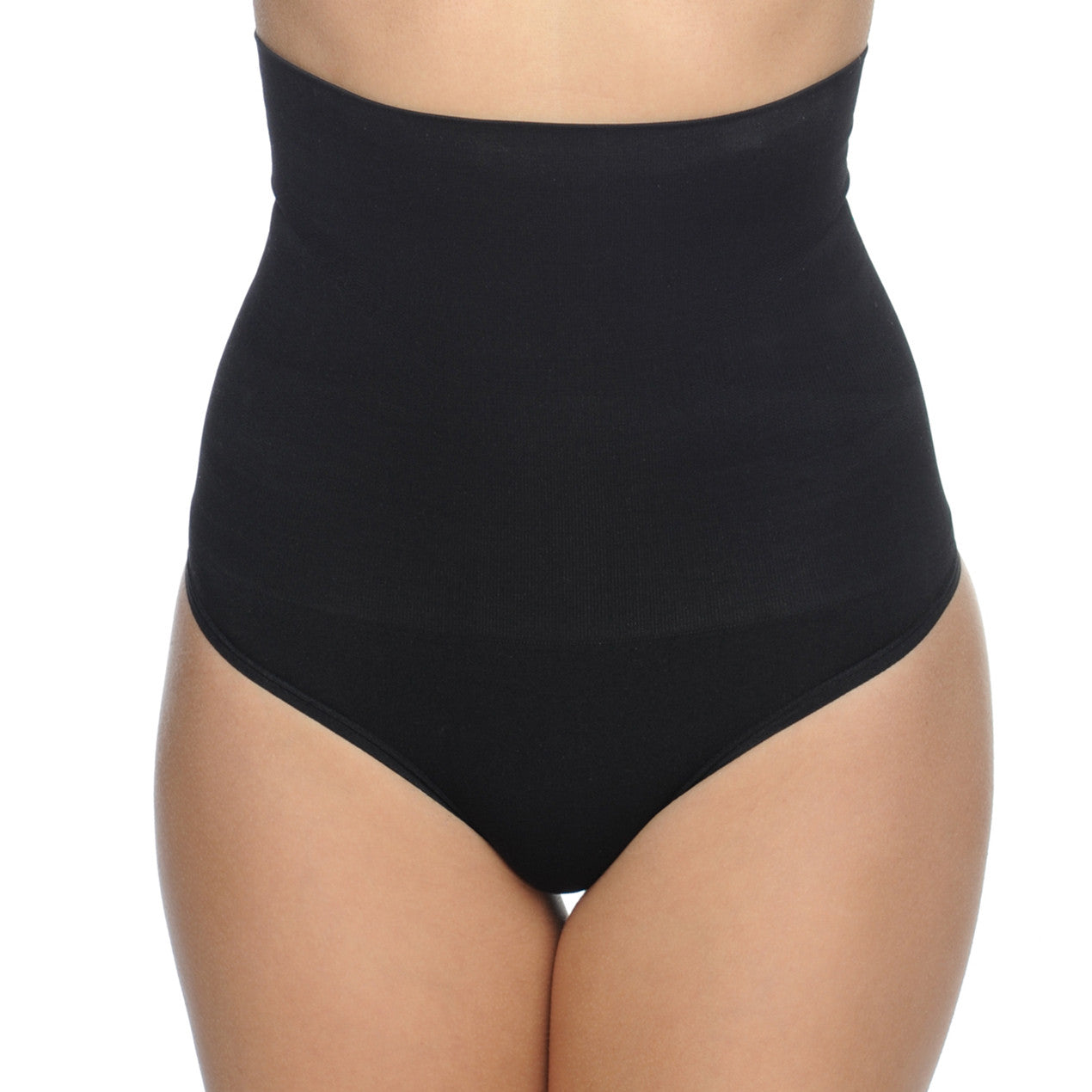 Shaper taille haute sans couture avec bas string noir