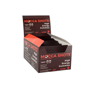 Mocca Shots Energy Gummies with Caffeine | 12-Pack - Dark Chocolate Orange