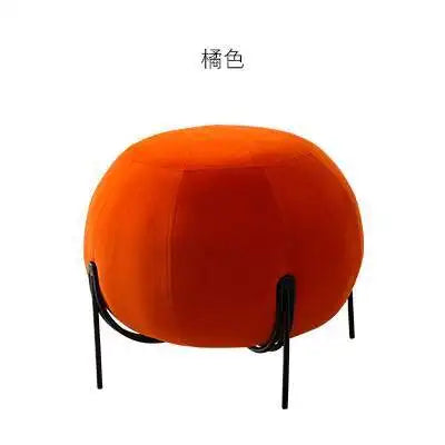 Tabouret rond créatif en velours