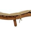 Portable Wood Chaise Lounge Set with Foldable Table, Brown - Patio/Pool/Garden