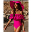 New Sexy Off-Shoulder Ruffle One-Piece Swimsuit - XL Women’s Swimwear