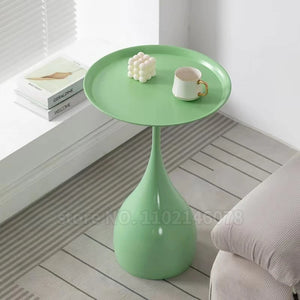 Elegant Nordic Sofa Side Table: Light Luxury Mini Round Coffee Table