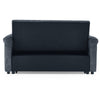 Loveseats Sofa Bed With Pull-Out Bed,Adjsutable Back,Blue+ Grey