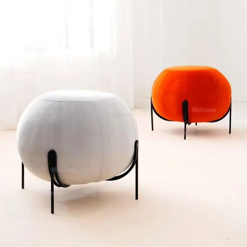 Creative Round Velvet Stool