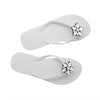 One Star - Rhinestone Embellished Flat Flip Flops Sandal