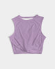 Lavender Twist-Front Crop Tank