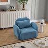 Blue Teddy Fabric Lazy Sofa Chair