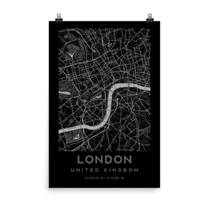 Plan de la ville de Londres - Royaume-Uni Poster