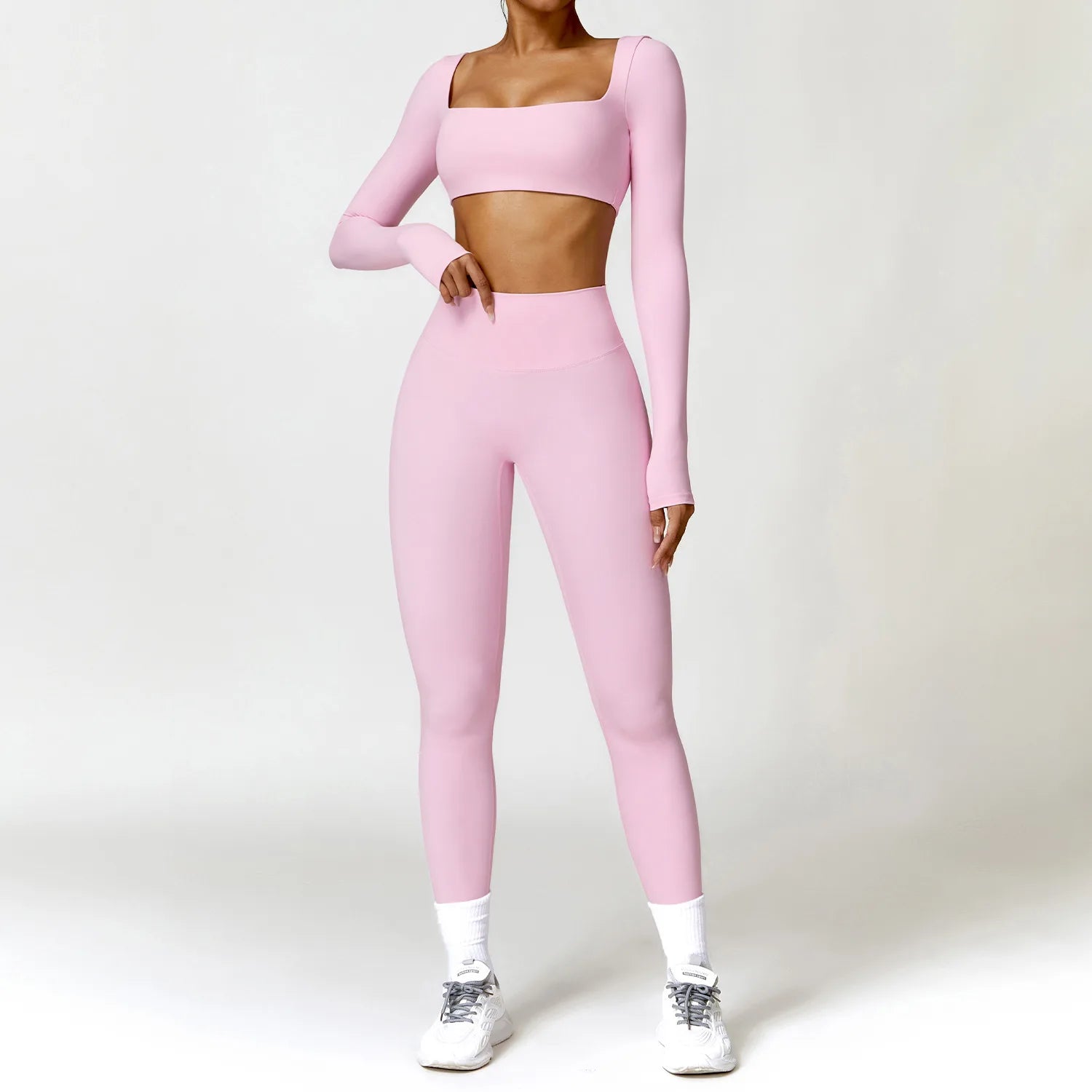 Women's 2-Piece Yoga Set with High Waist Leggings and Sports Bra