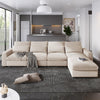 Large L-Shape Convertible Sectional Sofa with Reversible Chaise