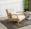 Cozy Nordic Fabric Lounge Chair - Perfect for Home, Balcony, or Café