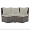 5-Piece Round Rattan Patio Sofa Set with Liftable Table & Washable Cushions