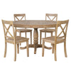 5-Piece Modern Dining Set: Round Table & 4 Chairs for Kitchen/Dining