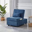 Blue Linen Recliner Chair & Bedroom Furniture for Living Room