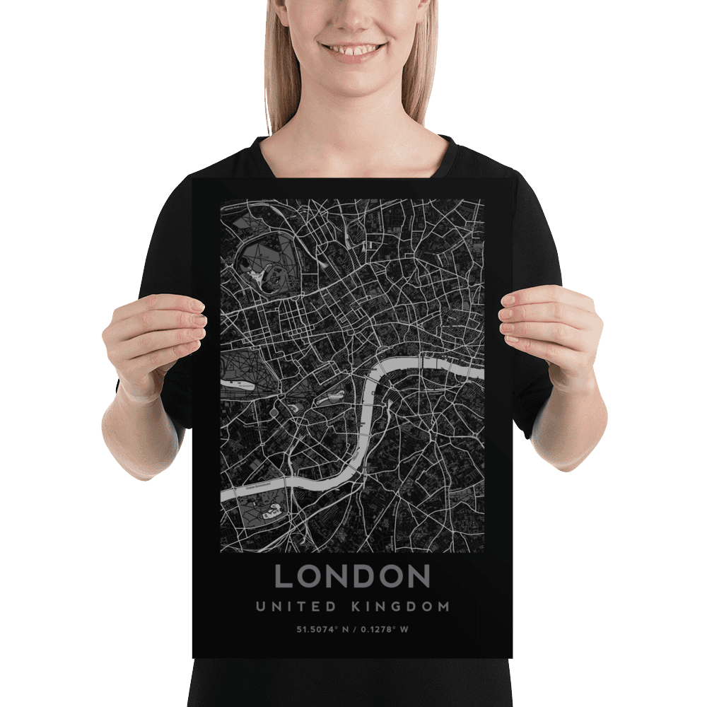 Plan de la ville de Londres - Royaume-Uni Poster