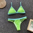 Custom Sexy Solid Color Mesh Bikini - Women's Swimwear Split Set