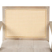 Mid-Century Accent Chair with Rattan Backrest & Padded Seat for Any Room