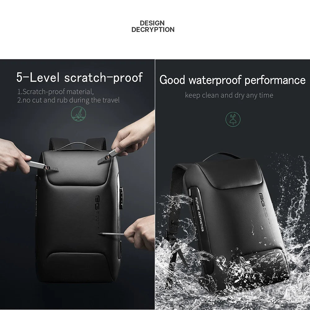 Anti-Theft Waterproof Laptop Backpack with USB Charging