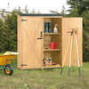 5.3ft Outdoor Wood Storage Shed with Waterproof Roof & Tool Organizer