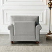 Grey Fabric Living Room Sofa Chair with Wood Legs, Single Seat