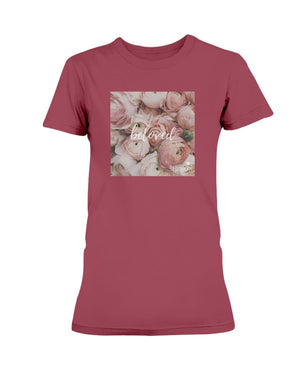 T-shirt à encolure dégagée imprimé Beloved pour femme