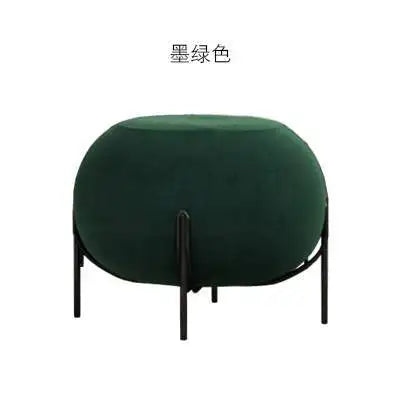 Tabouret rond créatif en velours