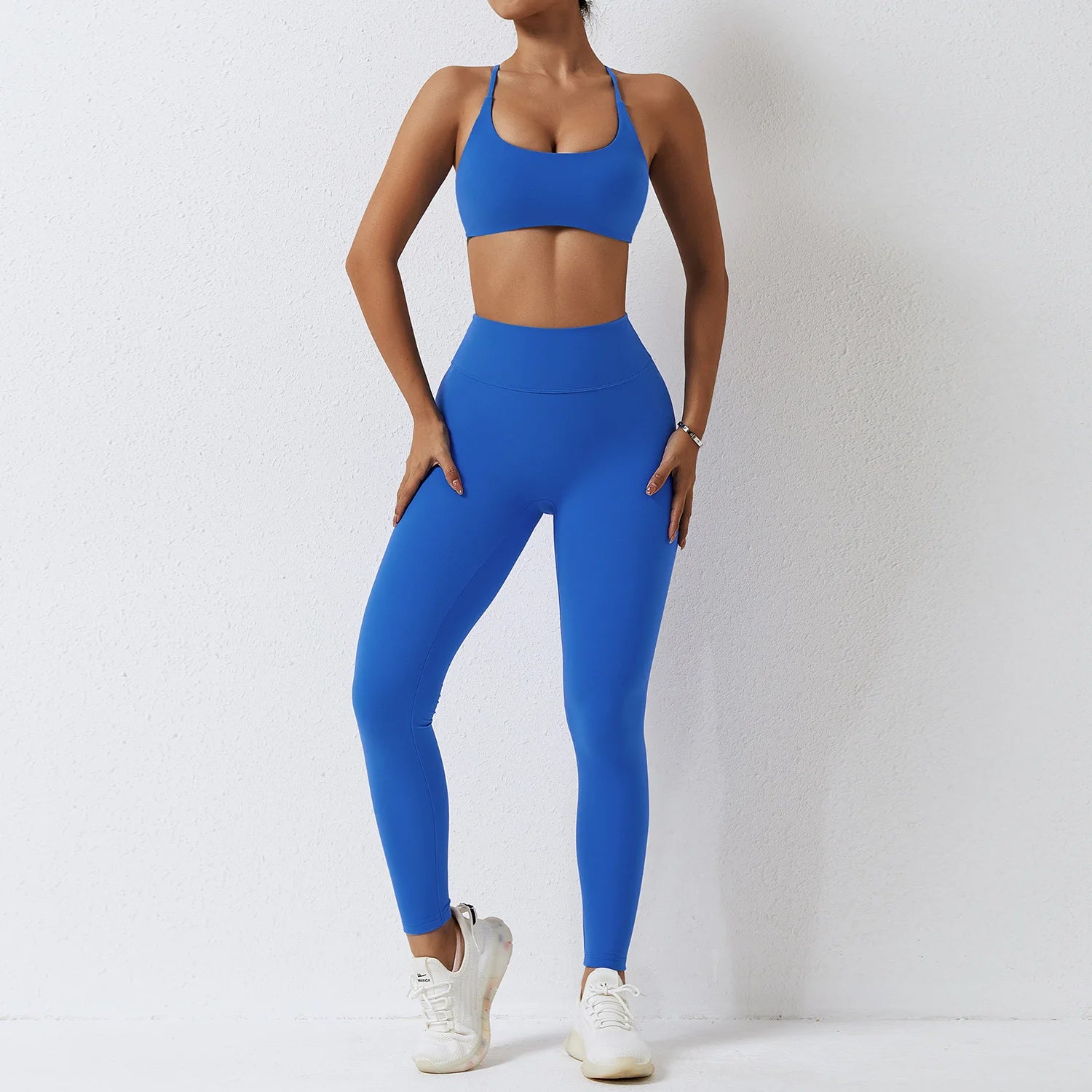 Women's 2-Piece Yoga Set with High Waist Leggings and Sports Bra