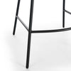 Set of 2 Natural Rattan Counter Chairs, Black Steel Legs