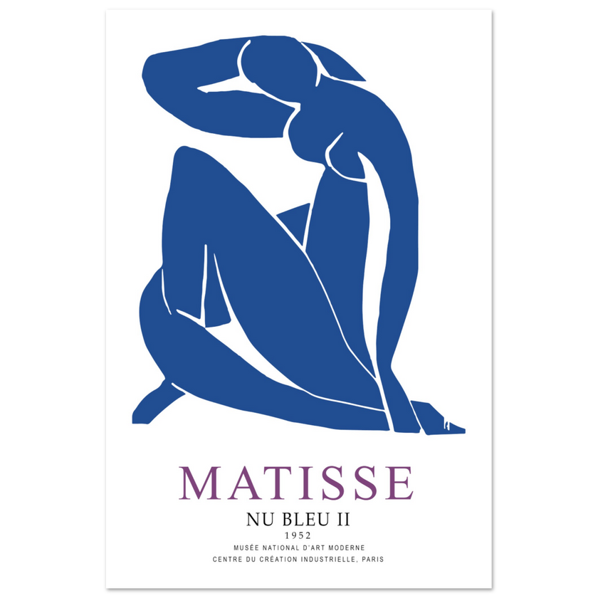 Henri Matisse Nu Bleu II (Blue Nude II) 1952 Artwork Poster