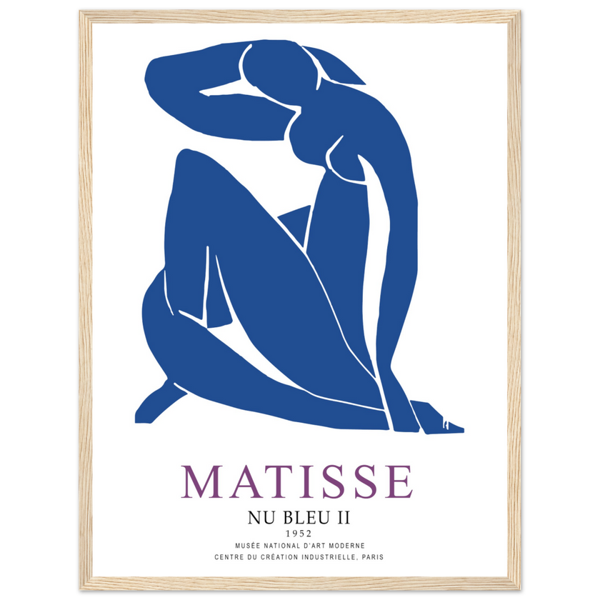 Henri Matisse Nu Bleu II (Blue Nude II) 1952 Artwork Poster