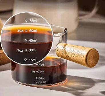 Heat-Resisting Glass Espresso Measuring Cup