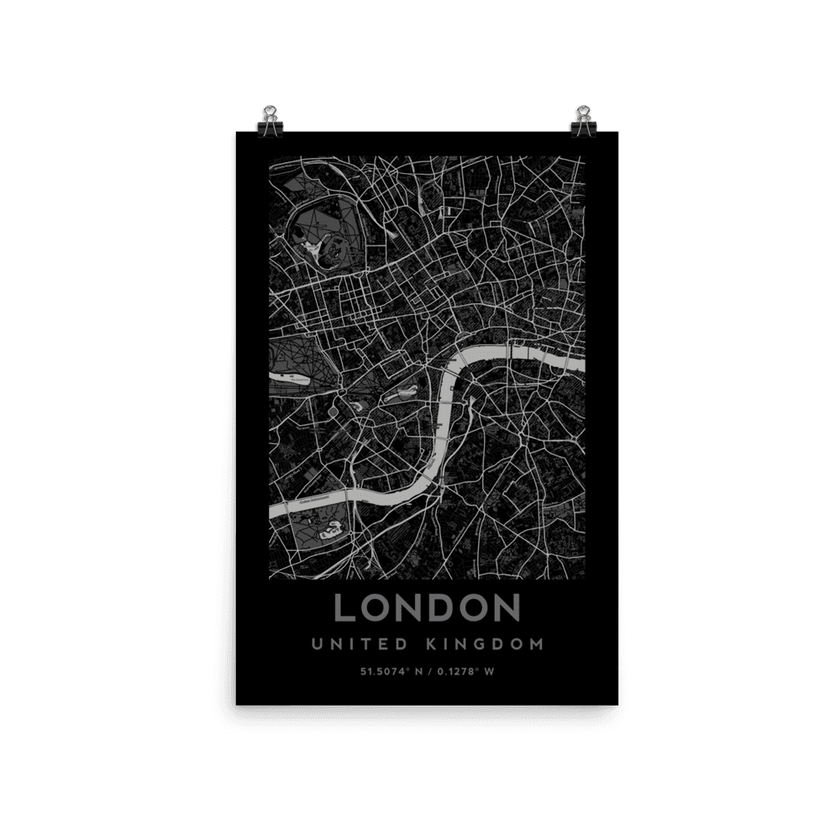 London City Map - United Kingdom Poster