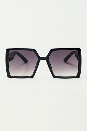 Oversized Square Sunglasses in Black