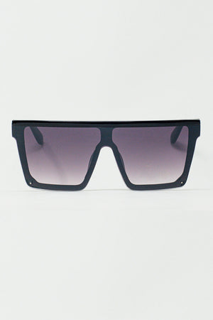 Oversized Squared 70´s Sunglasses in Black