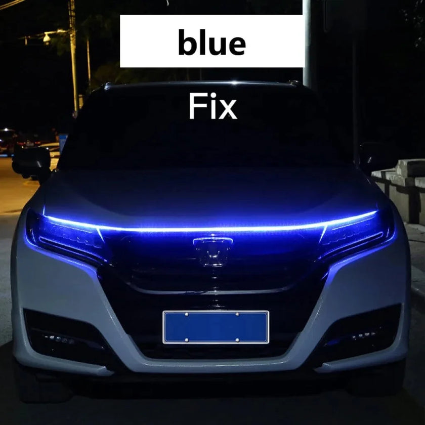 LED Daytime Running Lights Car Hood Decorative Ambient Lamp 12V With Scan Effect