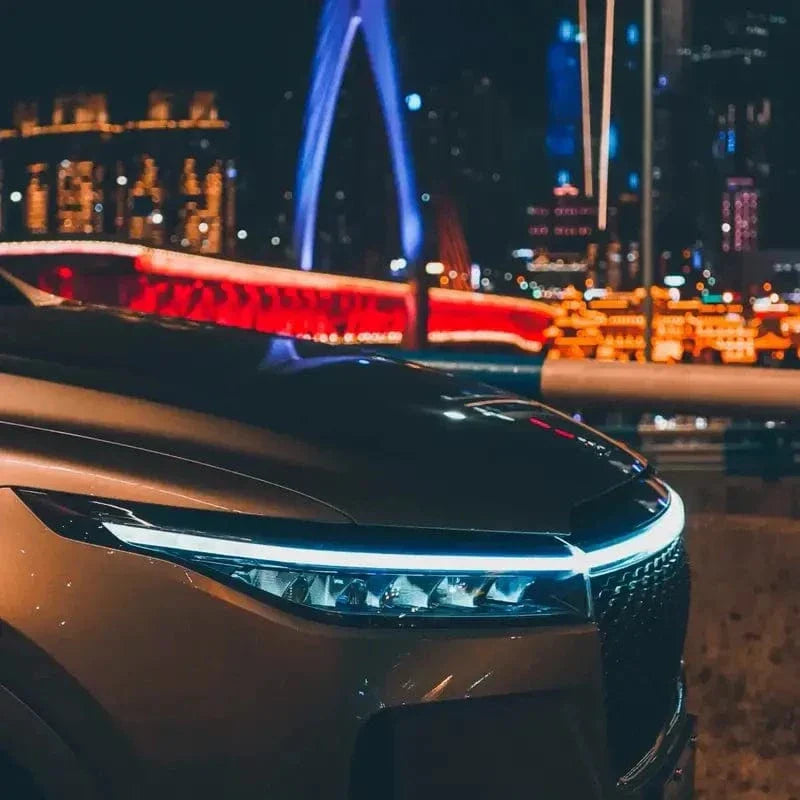 LED Daytime Running Lights Car Hood Decorative Ambient Lamp 12V With Scan Effect