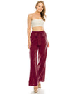 ZIMEGO Pantalon court taille moyenne ou haute, skinny ou jambe large, jupe-culotte