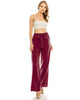 ZIMEGO Pantalon court taille moyenne ou haute, skinny ou jambe large, jupe-culotte