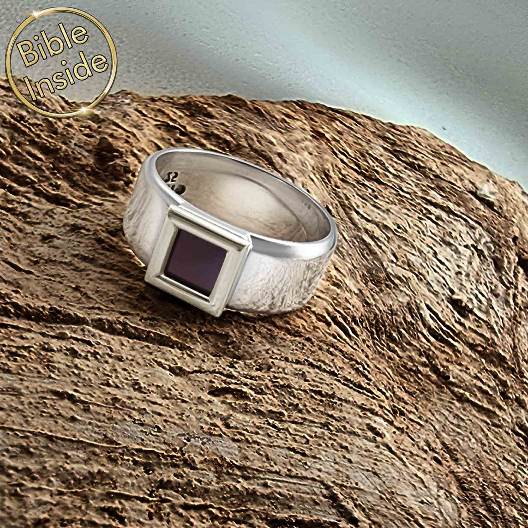 Bague Chrétienne Avec Nano Bible