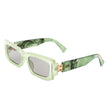 Illumyne - Retro Narrow Rectangle Flat Top Slim Fashion Sunglasses