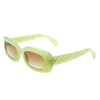 Wonderia - Rectangle Narrow Retro Slim Square Fashion Sunglasses