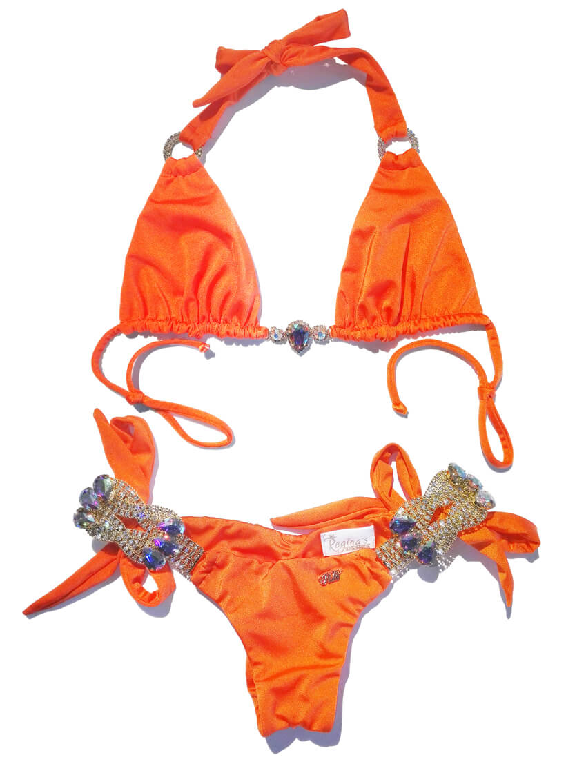 Amber Luxury Top & Tie Side Bottom - Orange