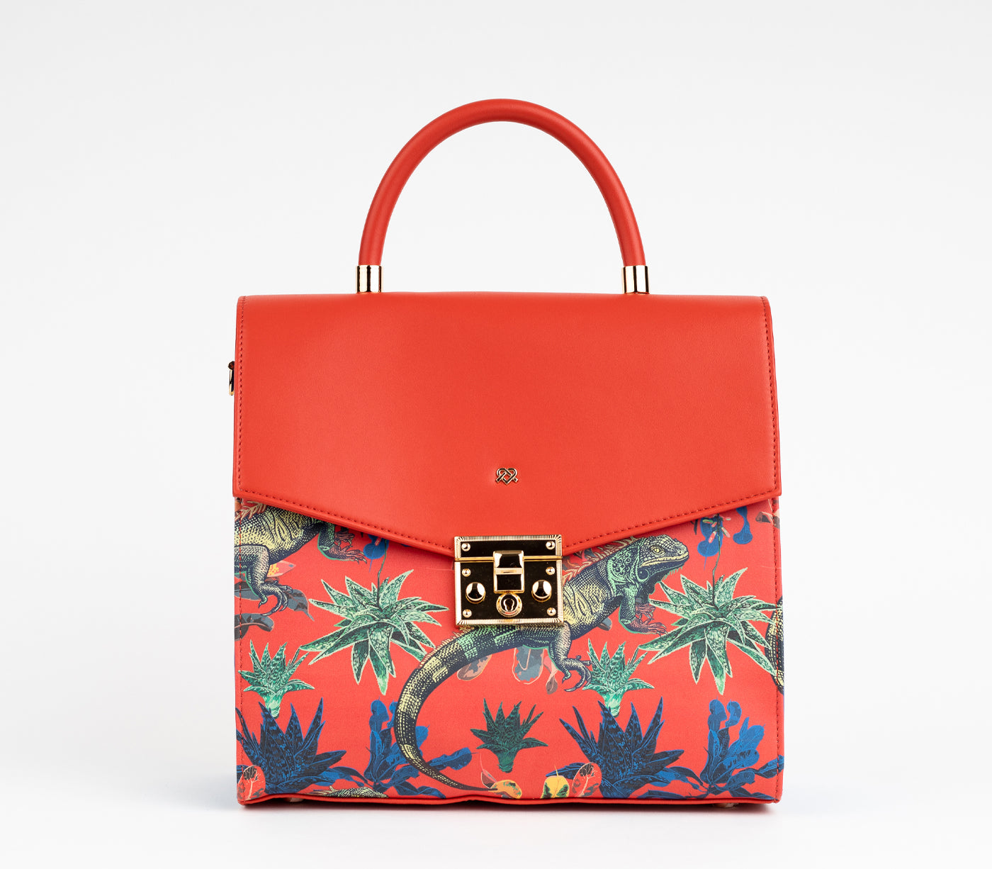 SIMONE - Red Print Vegan Leather Handbag