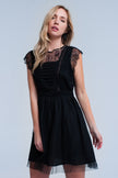 Black Midi Dress With Lace