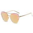 Galveston - Women's Brow Bar Mirrored Lens Cat Eye Sunglasses